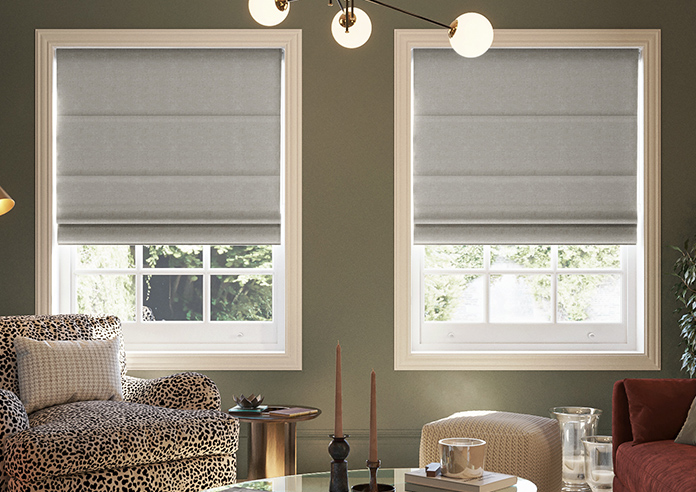 Atina (Blackout), Mottled Grey - Twist&Fit Roman Blind - Image 3